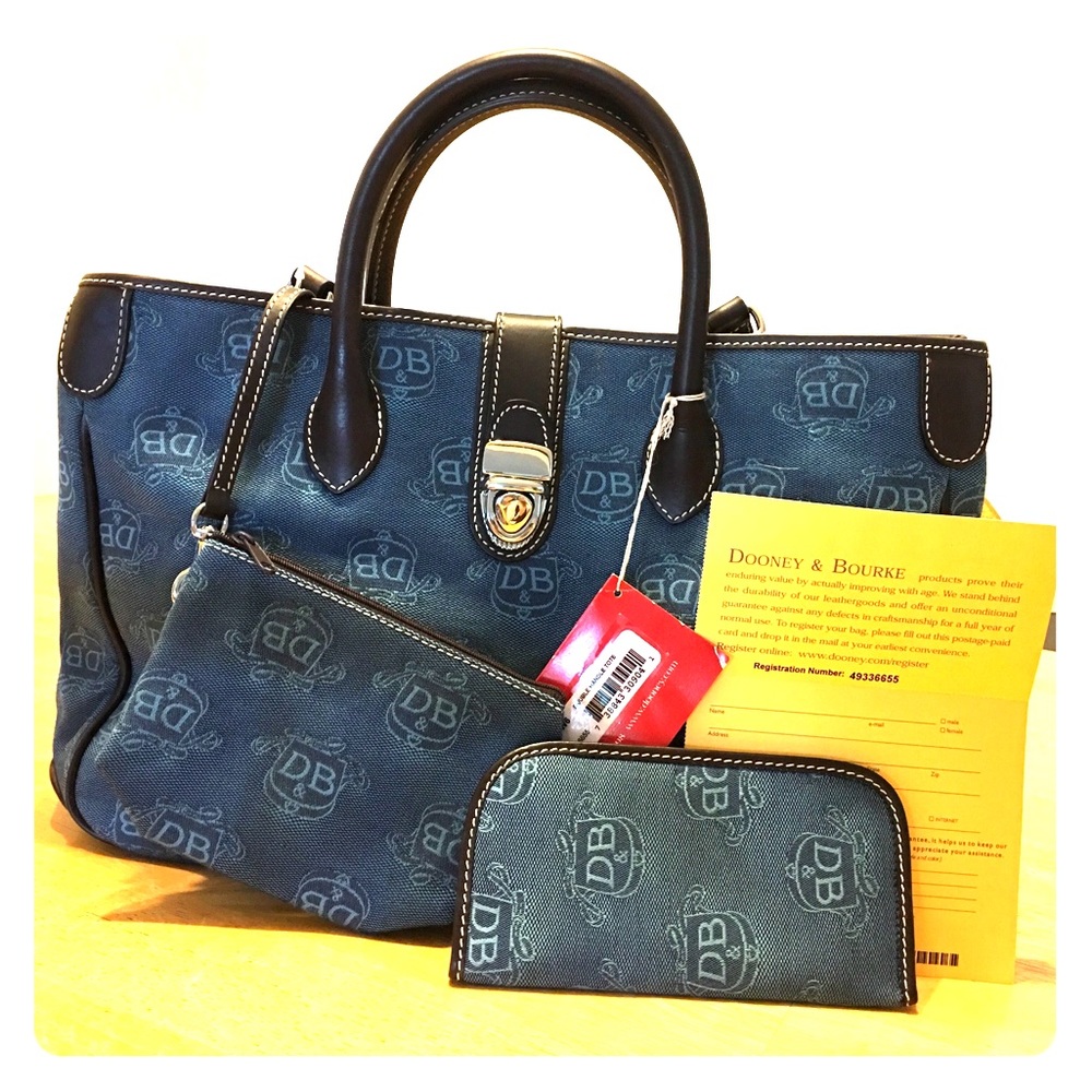 NEW- Dooney & Bourke double handle tote-Teal